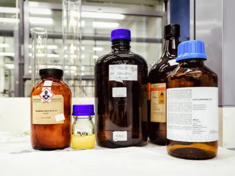 bottles of FORMALDEHYDE (OR FORMOL)