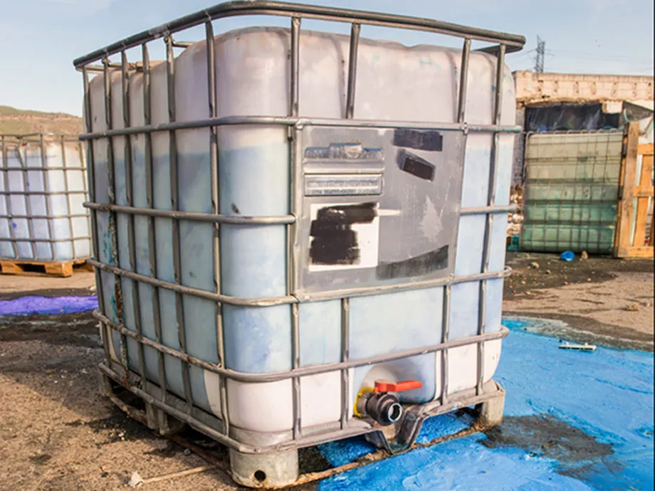 tank overflow in a loading and storage area