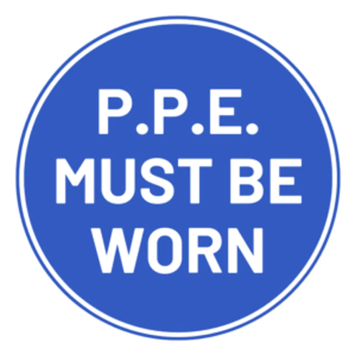 sign to warn employees of chemical risks: "personal protective equipment must be worn"
